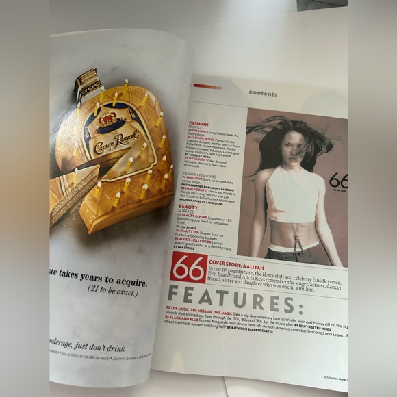 AALIYAH Honey Magazine NOVEMBER 2001 Tribute Issue RARE! R&B Hip Hop POP Rap - Picture 4 of 6